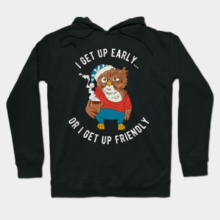 Sleepy Coffee Owl Hoodie